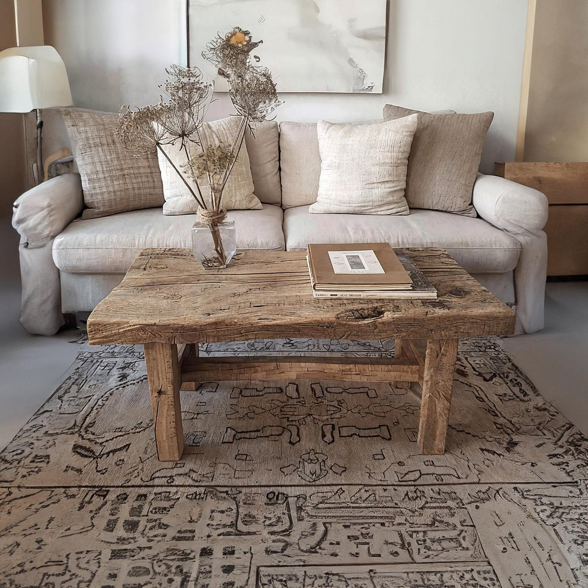 Live Edge Farmhouse Coffee Table Driftwood SILDTCF026