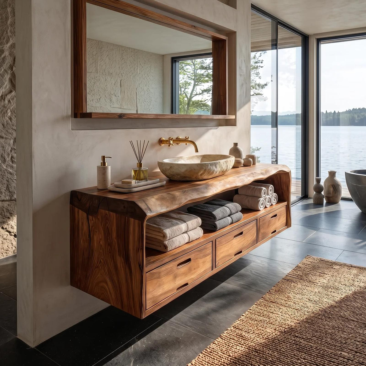 Farmhouse Floating Vanity For Bathroom Storage Ideas SILDTTRBRV023