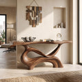 Contemporary Sculptural Base Console Table Modern Hallway SILDTTRCS087