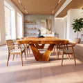 Rustic Sculptural Dining Table For Dining Room And Open Interior