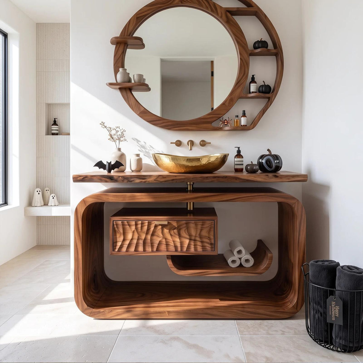 Farmhouse Skull Bathroom Vanity Contemporary Bathroom