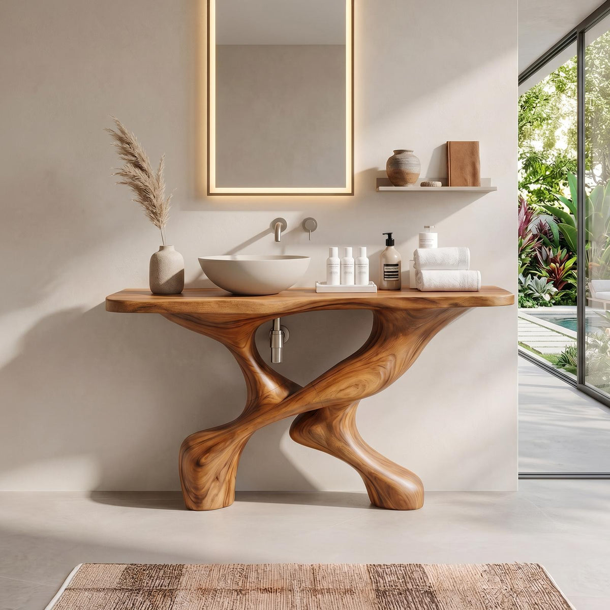 Handcrafted Vanity For Elegant Bathroom Furniture SILDTTNBRV007