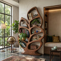 Contemporary Sculptural Bookcase For Stylish Entryway Interior SILDTTNBS045