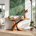 Rustic Wood Console Table Entryway Design