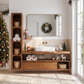 Handcrafted Scandinavian Reindeer Bathroom Vanity Nordic Retreat