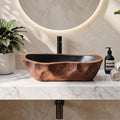 Mid Century Solid Wood Vessel Sink, Handcrafted Natural Live Edge Wooden Wash Basin for Modern Bathroom Vanity Makeover