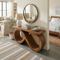 Contemporary Infinity Loop Console Table Modern Hallway SILDTTRCS072