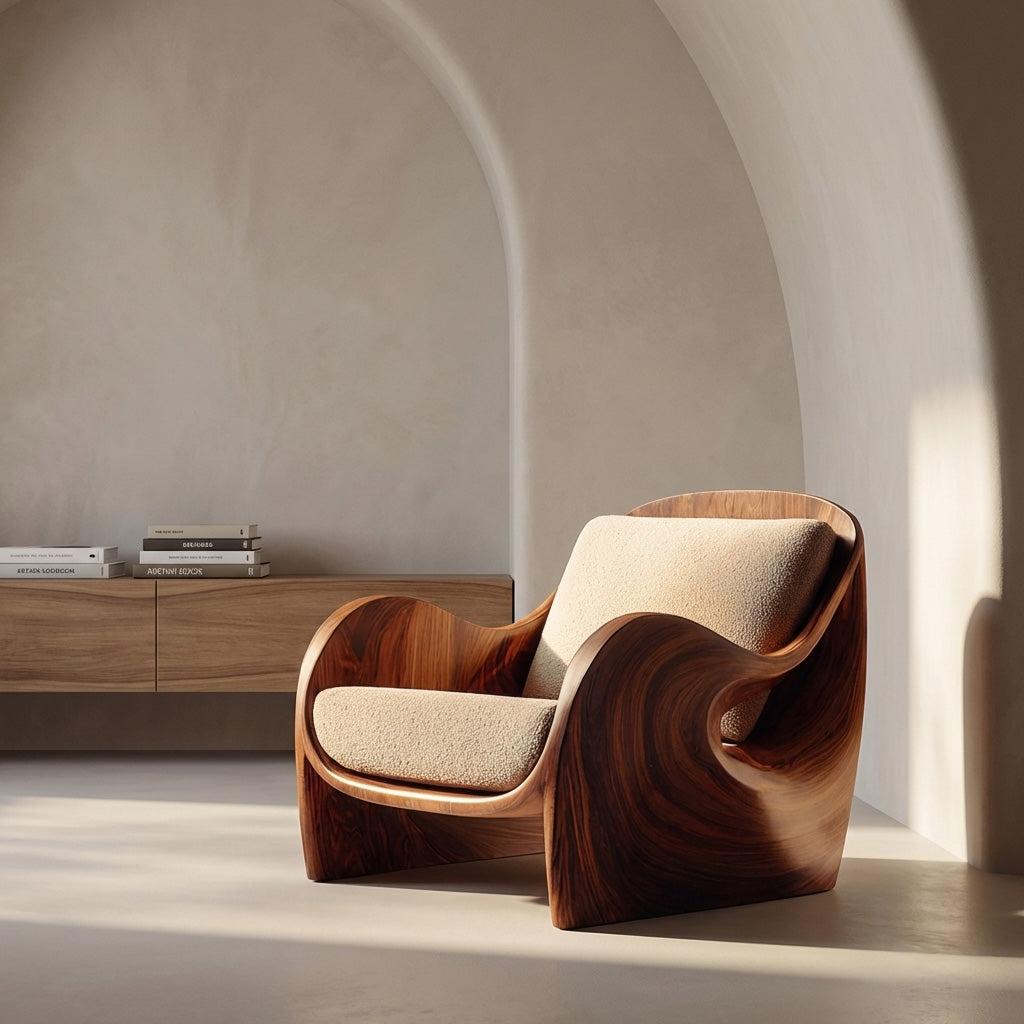 Elegant Natural Wood Chair For Modern Living Room RTTHHNCHR153