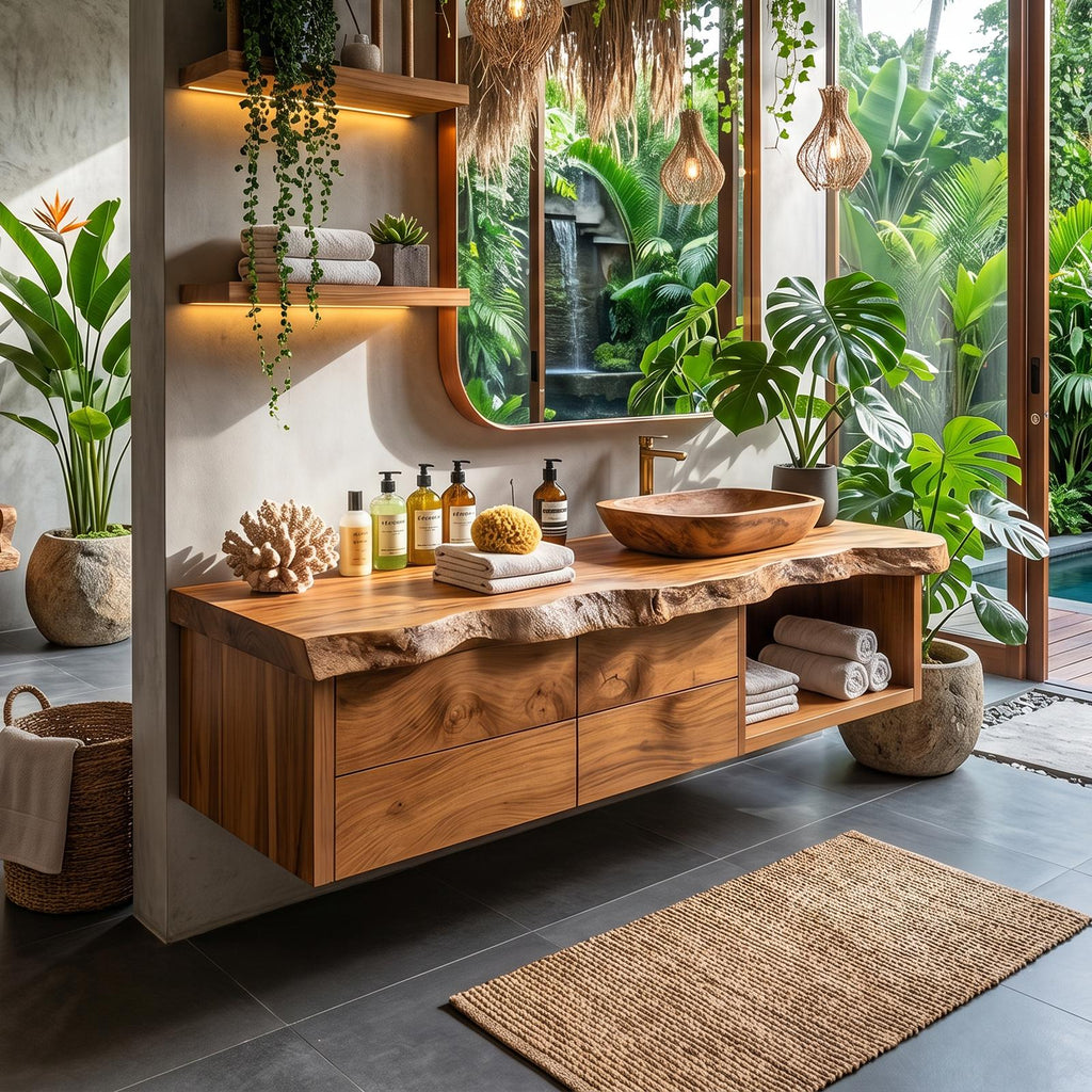 Handcrafted Live Edge Vanity For Bathroom Interiors SILDTTRBRV033