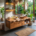 Handcrafted Live Edge Vanity For Bathroom Interiors SILDTTRBRV033