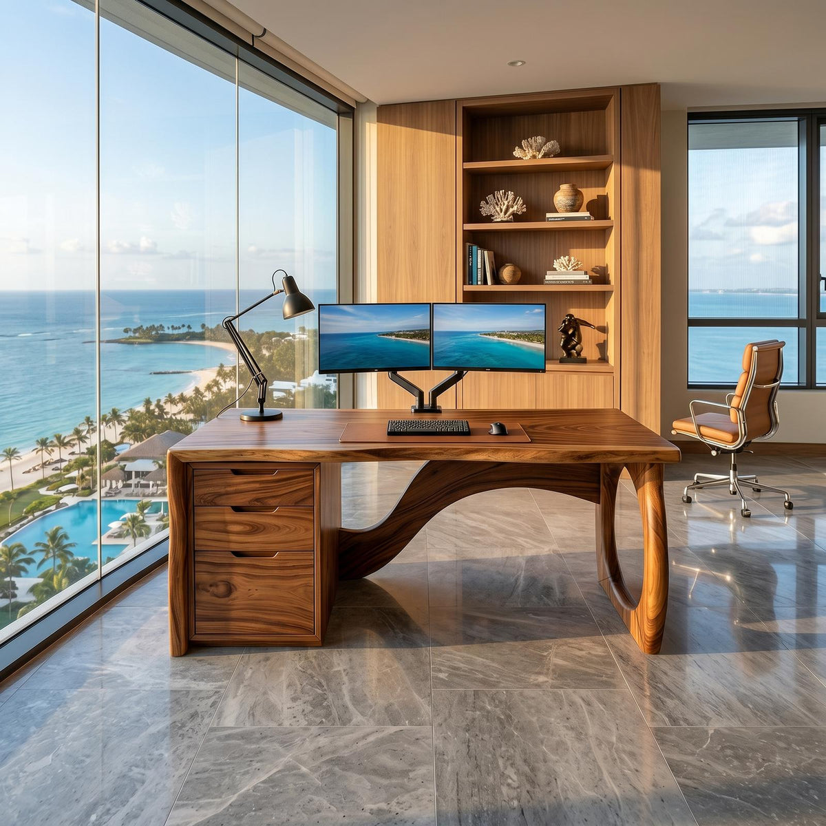 Contemporary Executive Desk Designer Workspace