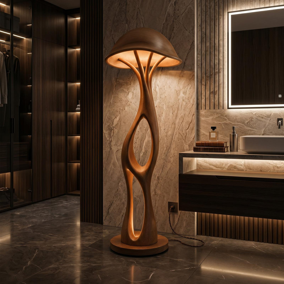 Contemporary Dome Mushroom Floor Lamp For Bedroom SILDTTNLAM008