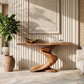 Handcrafted Wood Console Table Furniture Decor