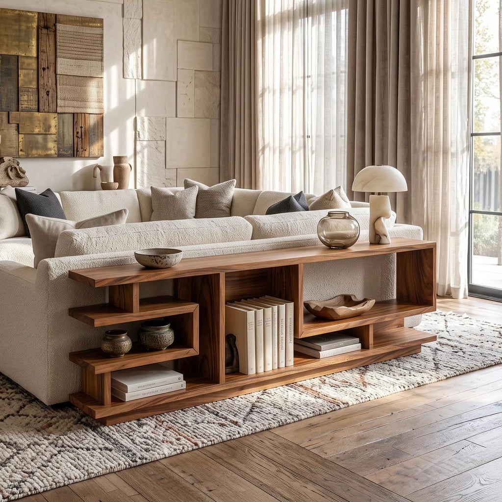 Minimalist Open Console Cabinet For Lounge Interior