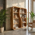 Modern Wooden Storage Bookshelf With Open Shelves