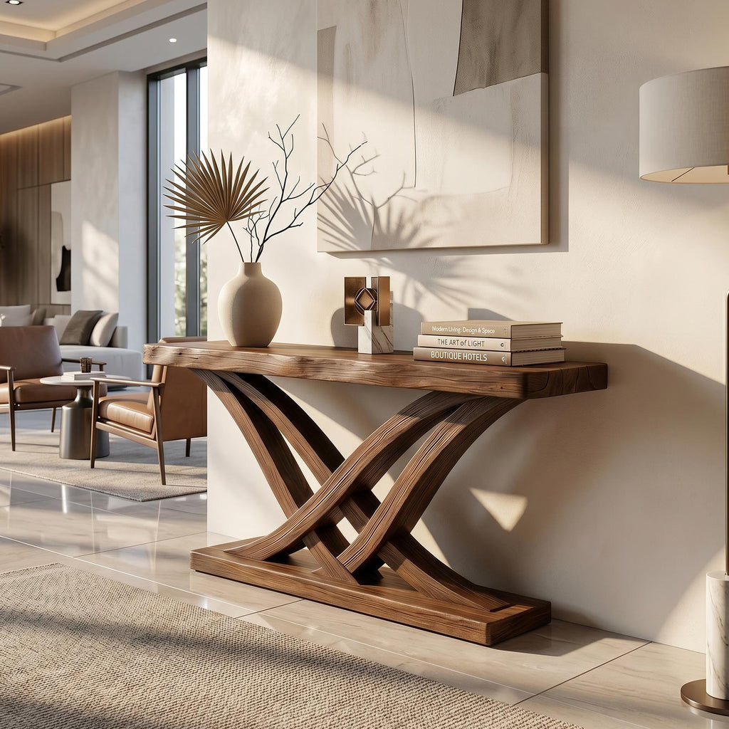 Organic Branch Base Console Table Contemporary Entryway