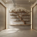 Rustic Tree Wall Bookcase Bedroom Decor