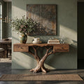 Organic Live Edge Console Table Contemporary Hallway
