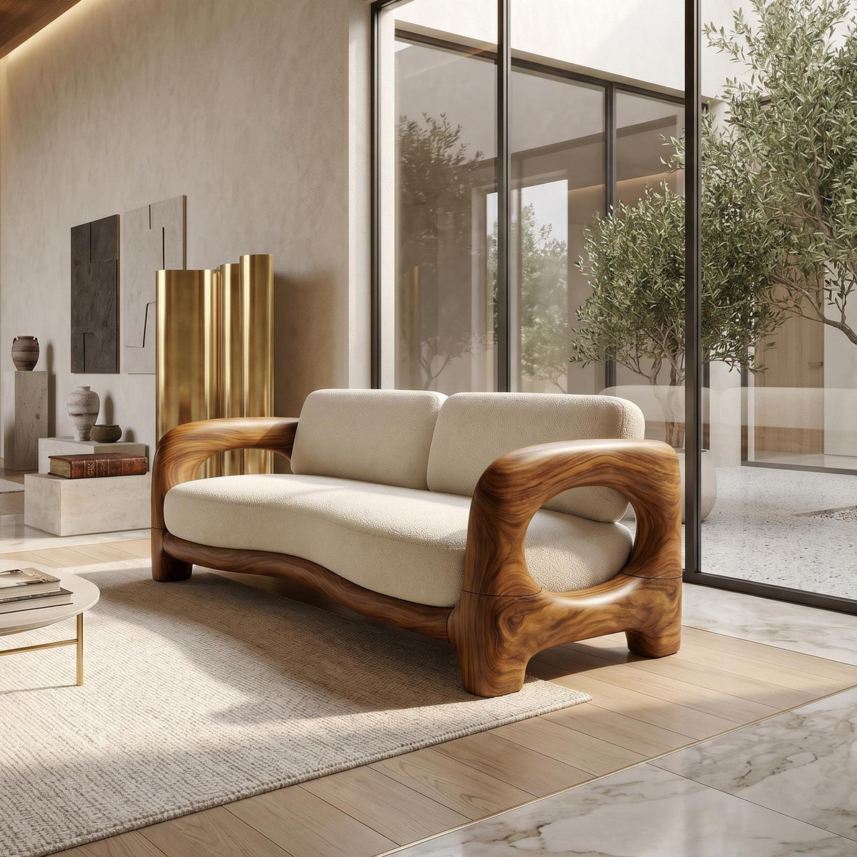 Organic Loop Frame Sofa Luxury Modern Residence SILDTTRSFA002
