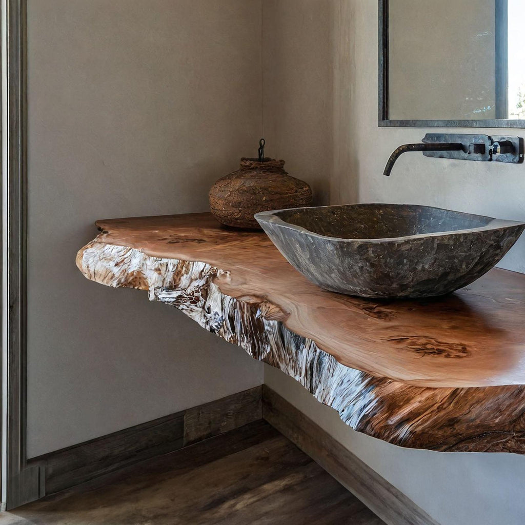 Handcrafted Counter Bathroom Vanity Shelf