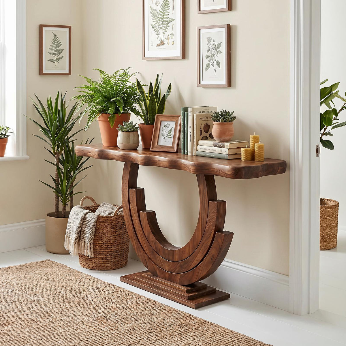 Luxury Infinity Console Table Designer Entryway
