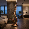 Minimalist Twig Lamp With Rack For Entryway