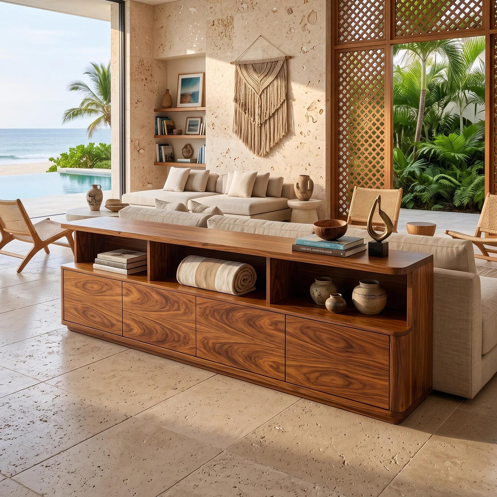 Contemporary Cabinet Console Table For Elegant Entryway