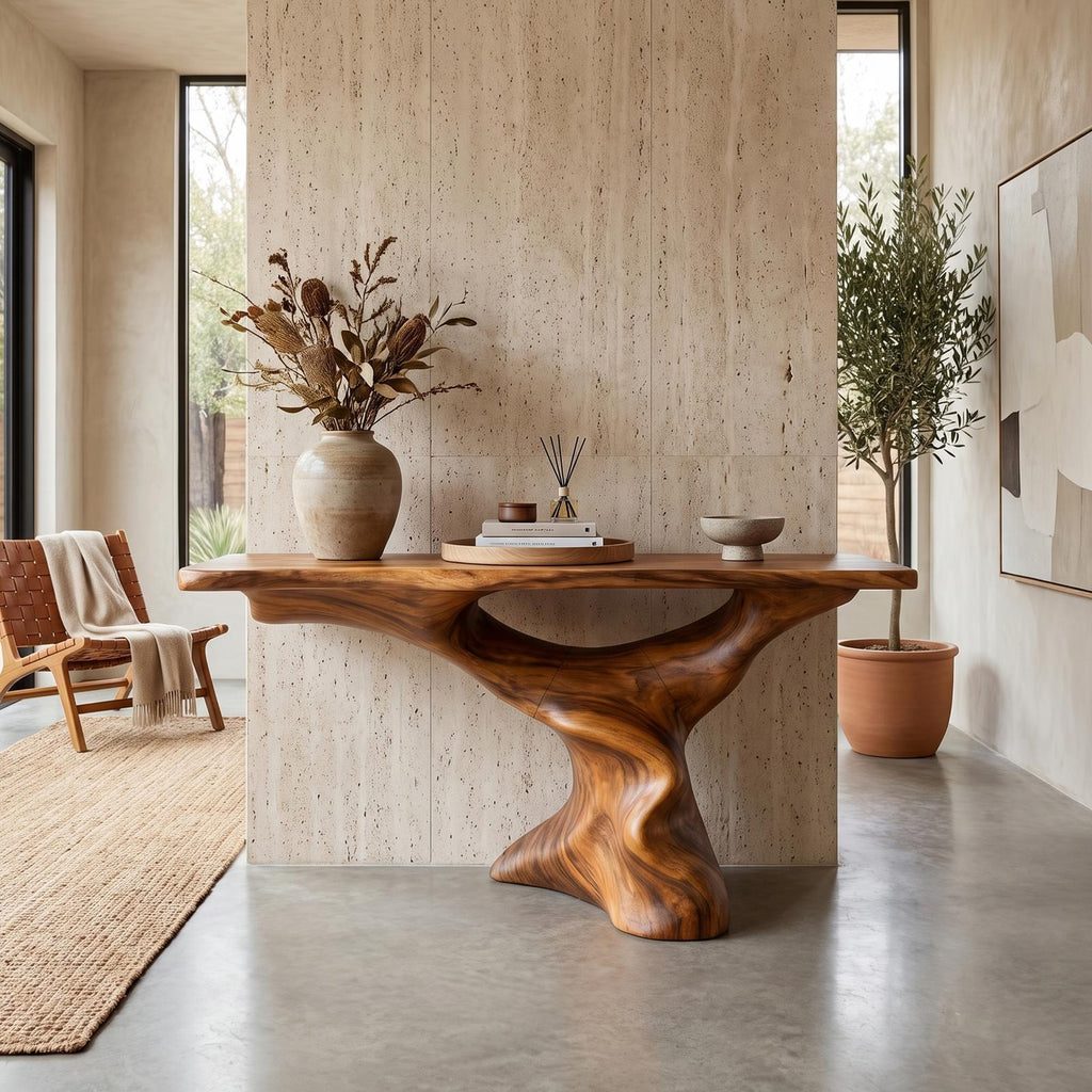 Mid Century Modern Console Table For Living Room