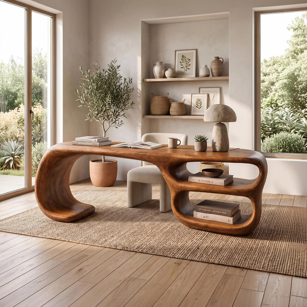 Contemporary Freeform Executive Desk Home Office Studio SILDTTNDE054