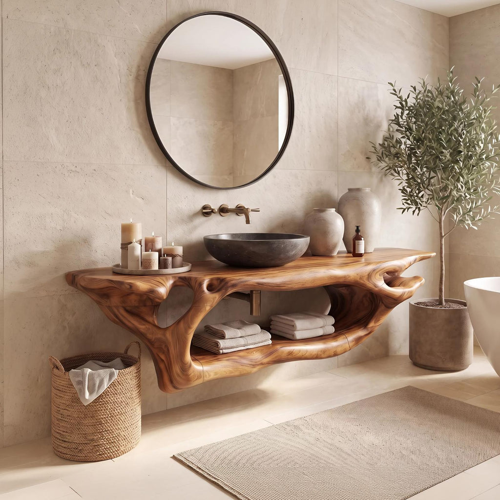 Rustic Bathroom Vanity For Unique Bathroom Makeover