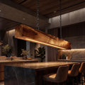 Modern Accent Table Lamp, Elegant Wood Bedside Light for Kitchen Counter & Living Room
