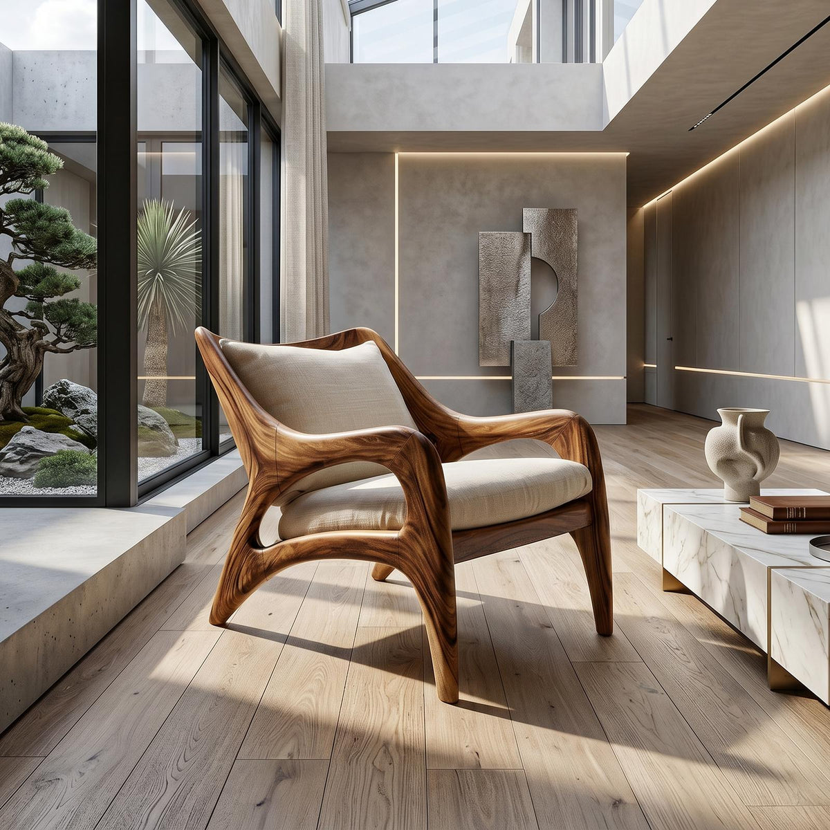 Contemporary Wooden Lounge Chair for Refined Porch Living SILDTTRCHR028