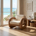 Coastal Contemporary Curved Accent Chair Ocean View Bedroom SILDTTRCHR002