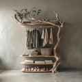 Standing Corner Rack Tree Branch Rustic Coat Hanger Coat Rack