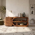 Organic Geometric Console Table Luxury Entryway