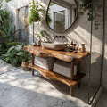 Rustic Wood Bathroom Vanity For Functional Decor SILDTTRBRV052