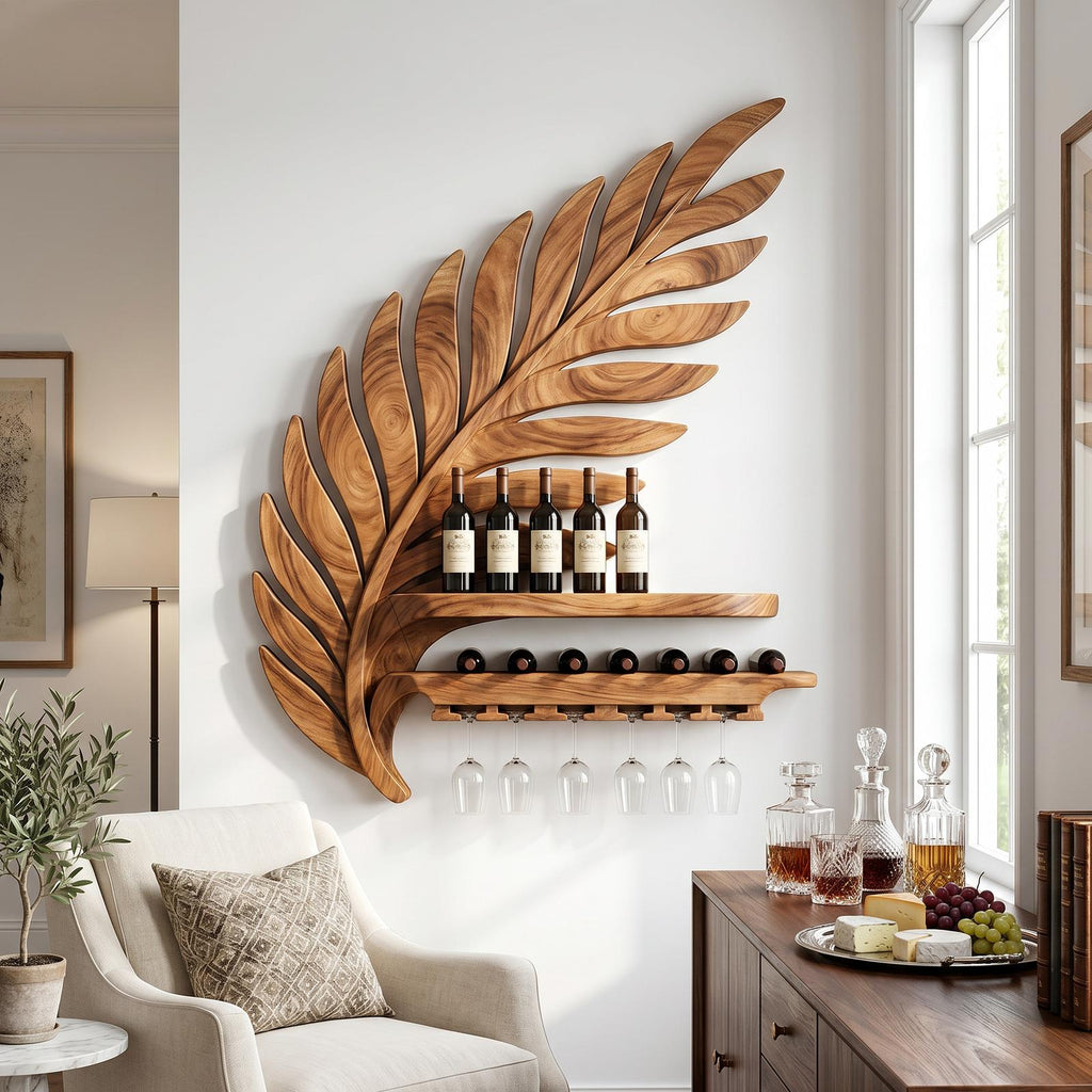 Industrial Wall Wine Rack For Loft Interior
