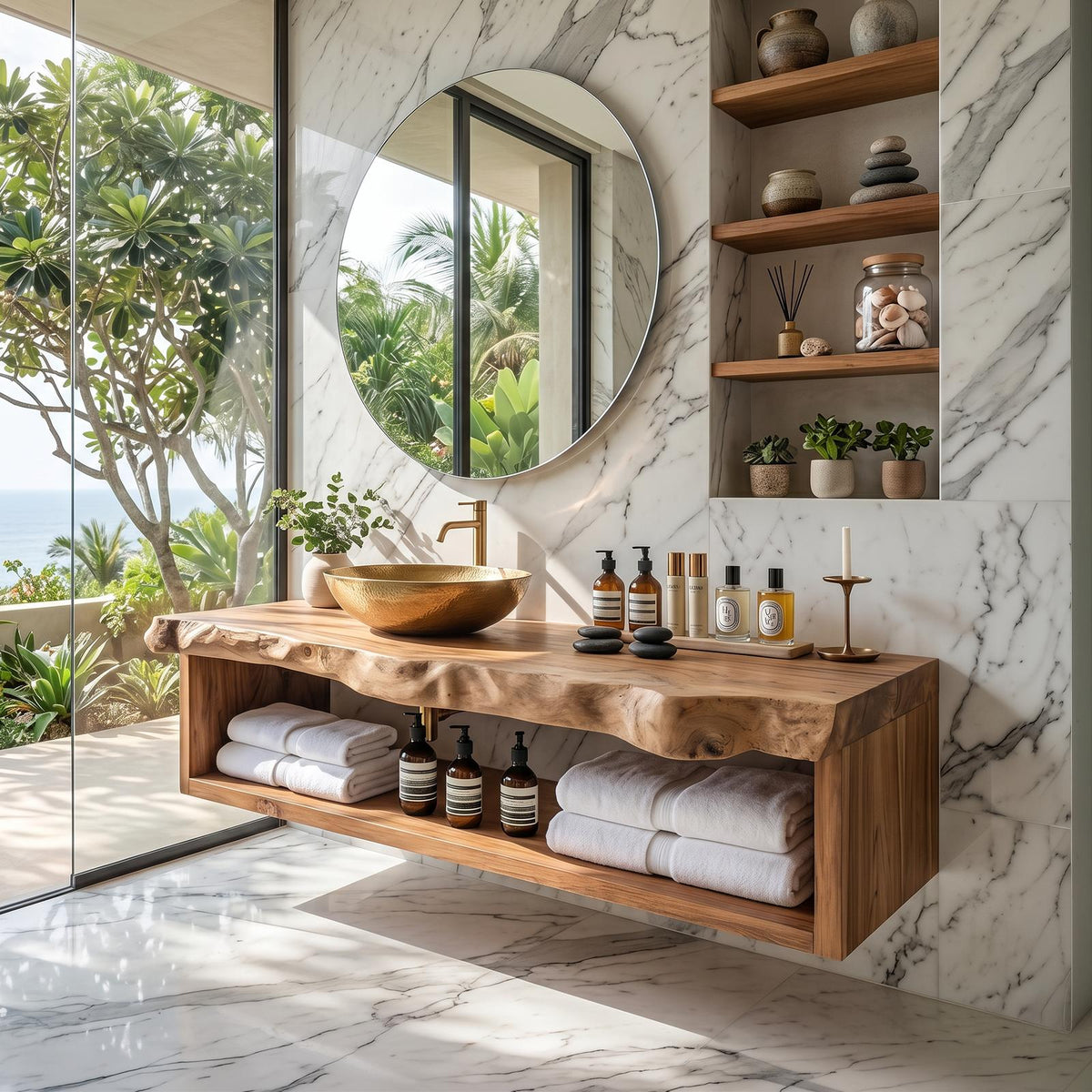 Rustic Solid Wood Vanity For Cozy Bathroom Furniture Decor SILDTTRBRV018