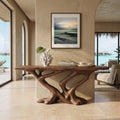 Contemporary Infinity Console Table Modern Entryway