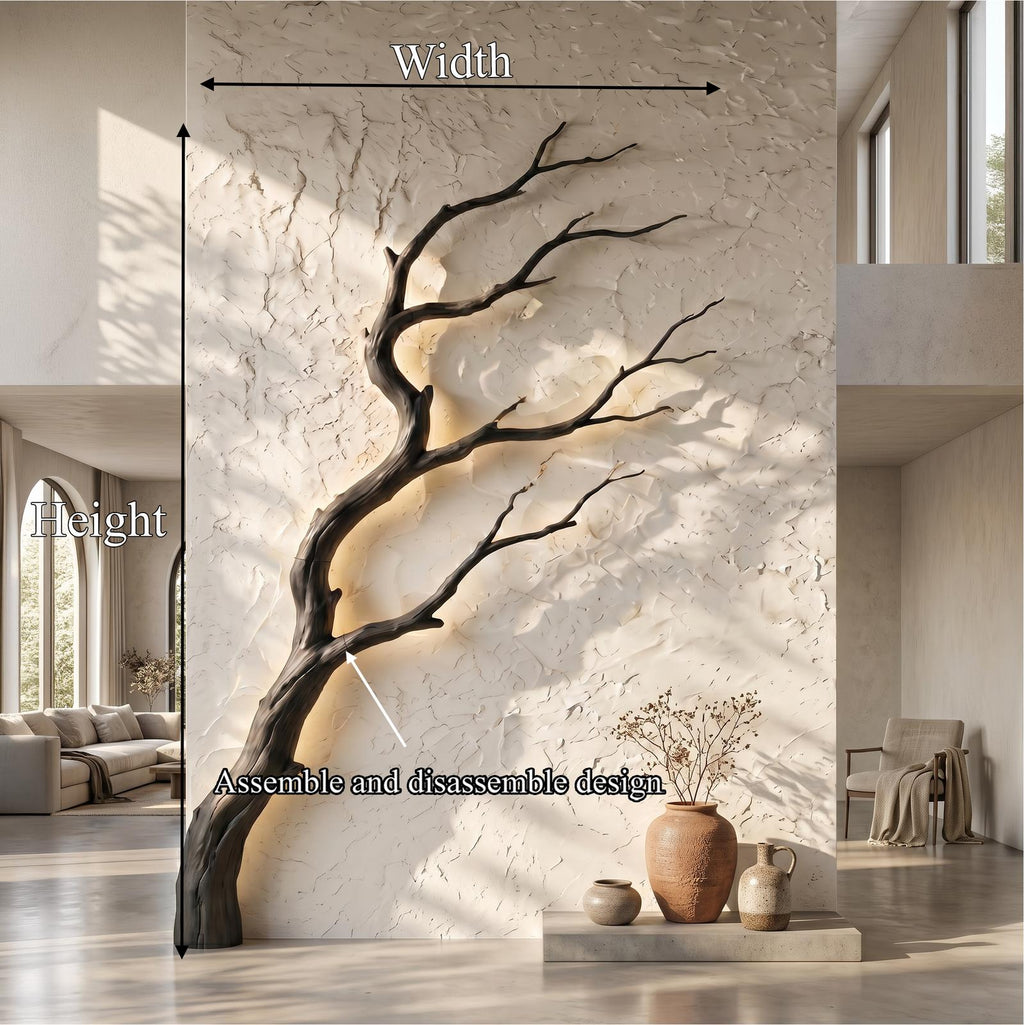 Spry Interior Organic Modern Wood Wall Decor, Sculptural Tree Branch Art for Entryway & Foyer, SINLSAWD128