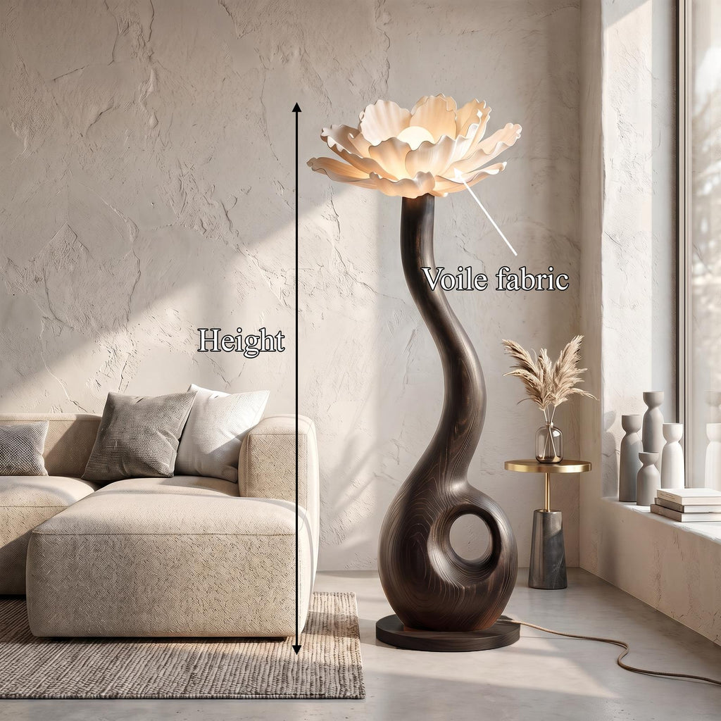 Artistic Floor Lamp With Nature Inspired Flower Design For Living Room SINLSAFLP119
