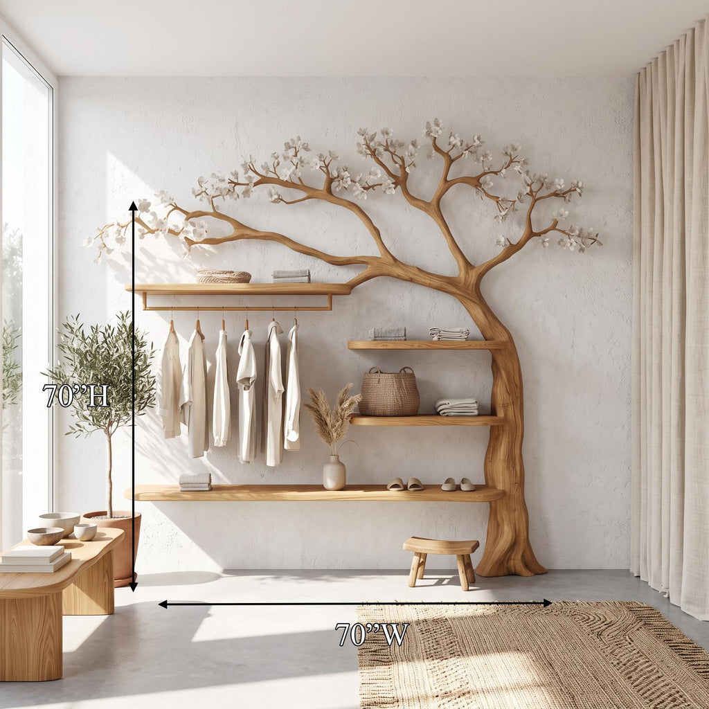 Mid Century Tree Coat Rack Living Room