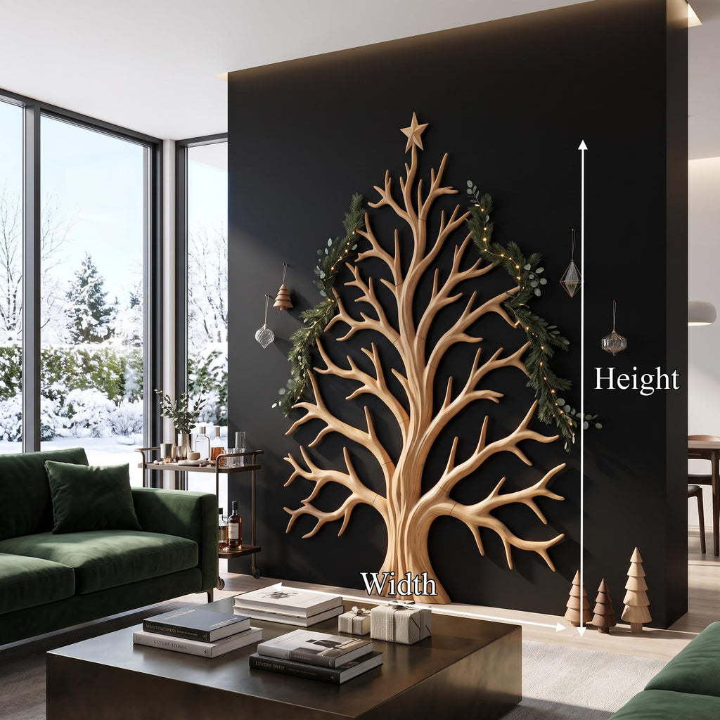Contemporary Christmas Wall Decor With Artistic Tree Silhouette For Hallway SINLSAWA138