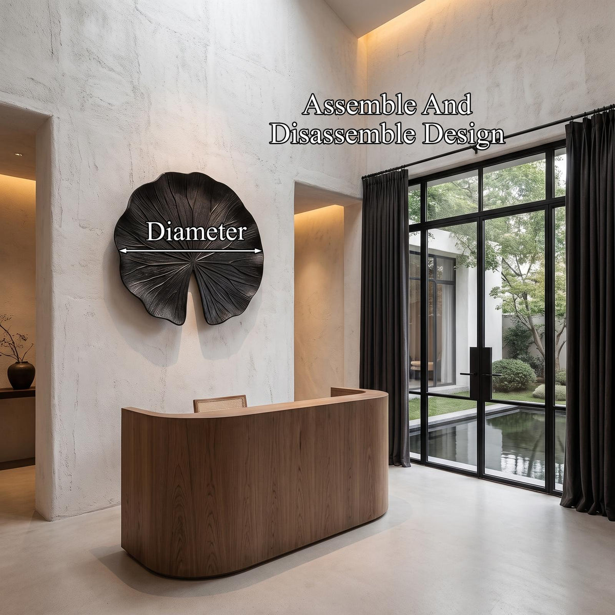 Modern Wood Wall Sculpture With Abstract Floral Design For Living Room