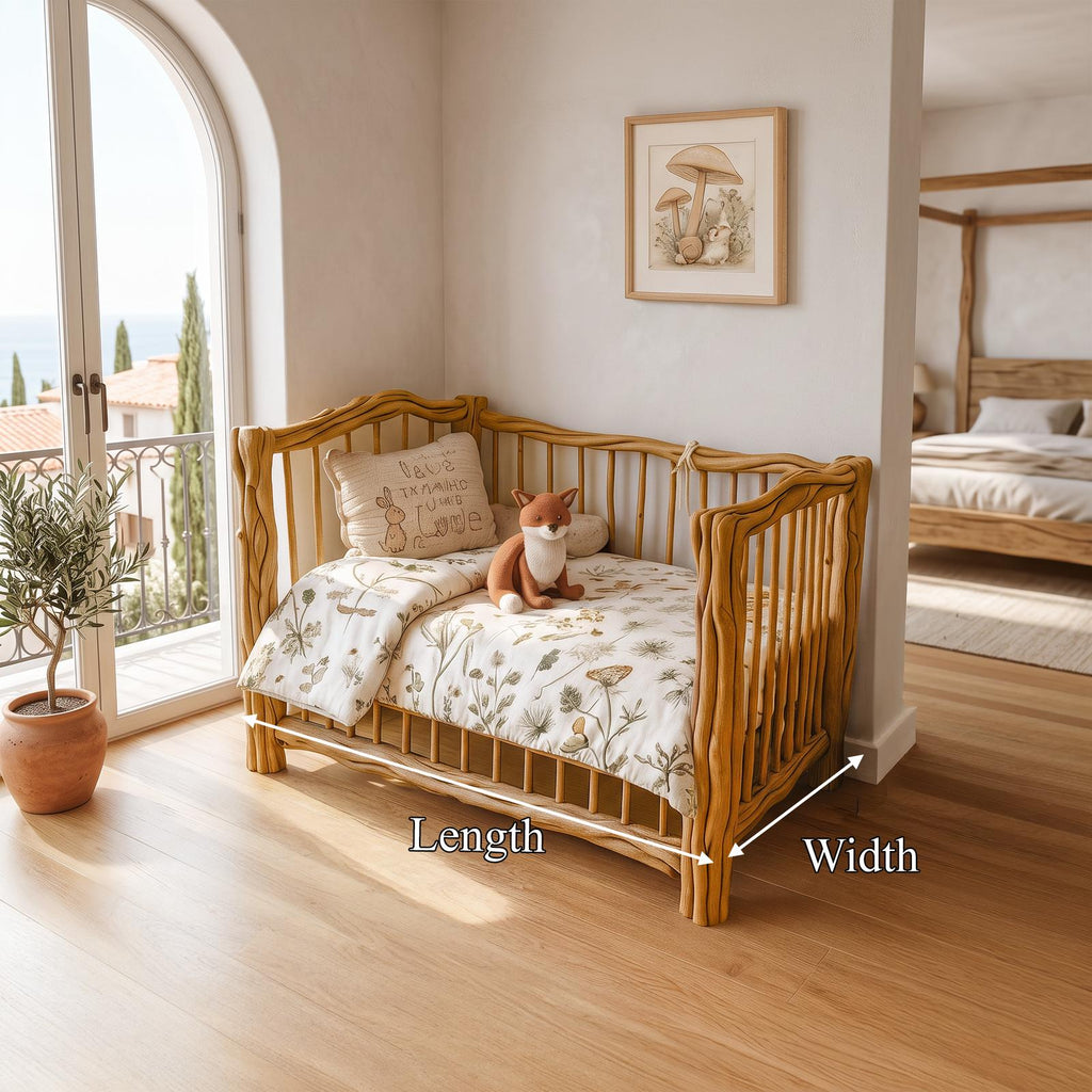 Rustic Kids Wood Bed Nursery Room SINLSAWB034