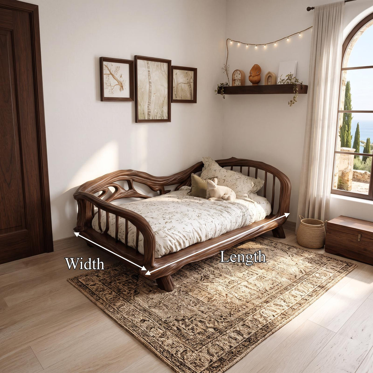 Rustic Toddler Bed Kids Bedroom SINLSAWB047