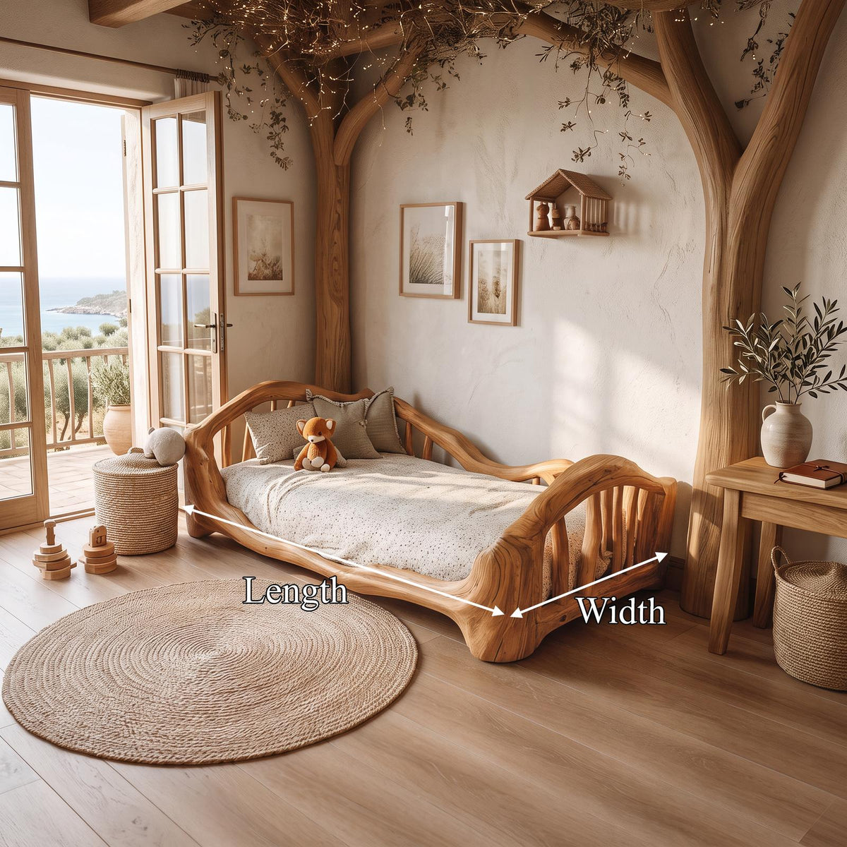Rustic Toddler Bed Montessori Room SINLSAWB048