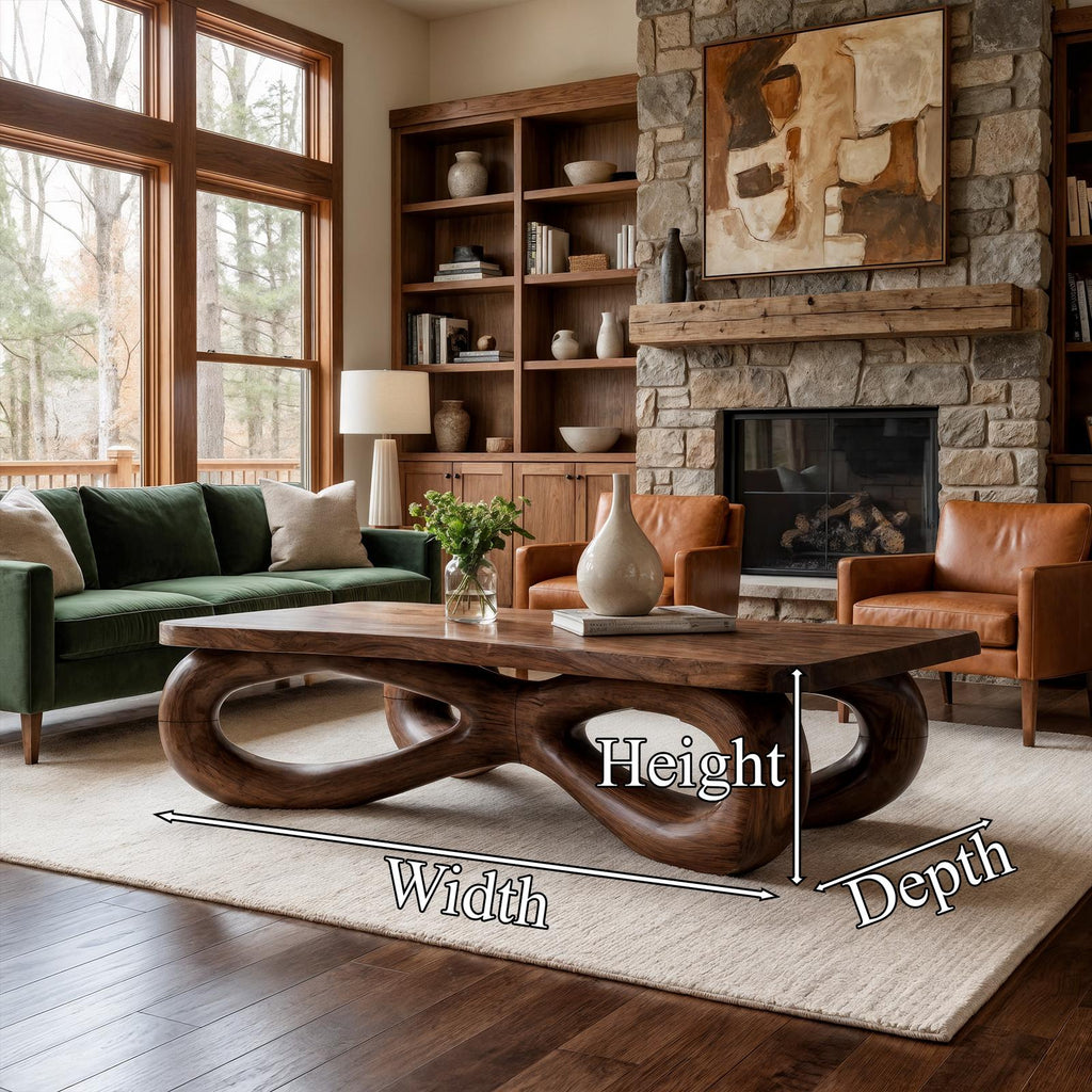 Sculptural Coffee Table With Organic Loop Design For Living Room