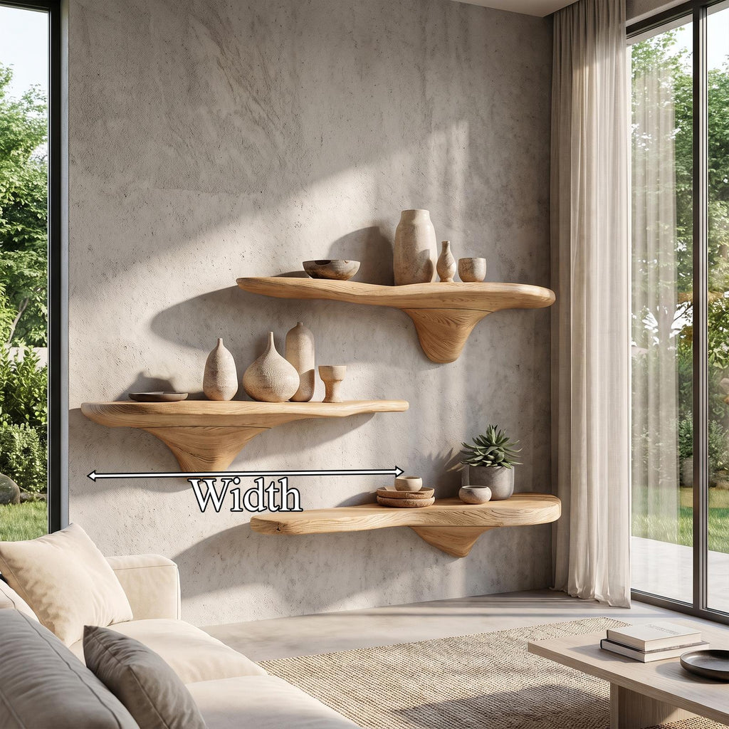 Rustic Mushroom Wall Shelf Entryway
