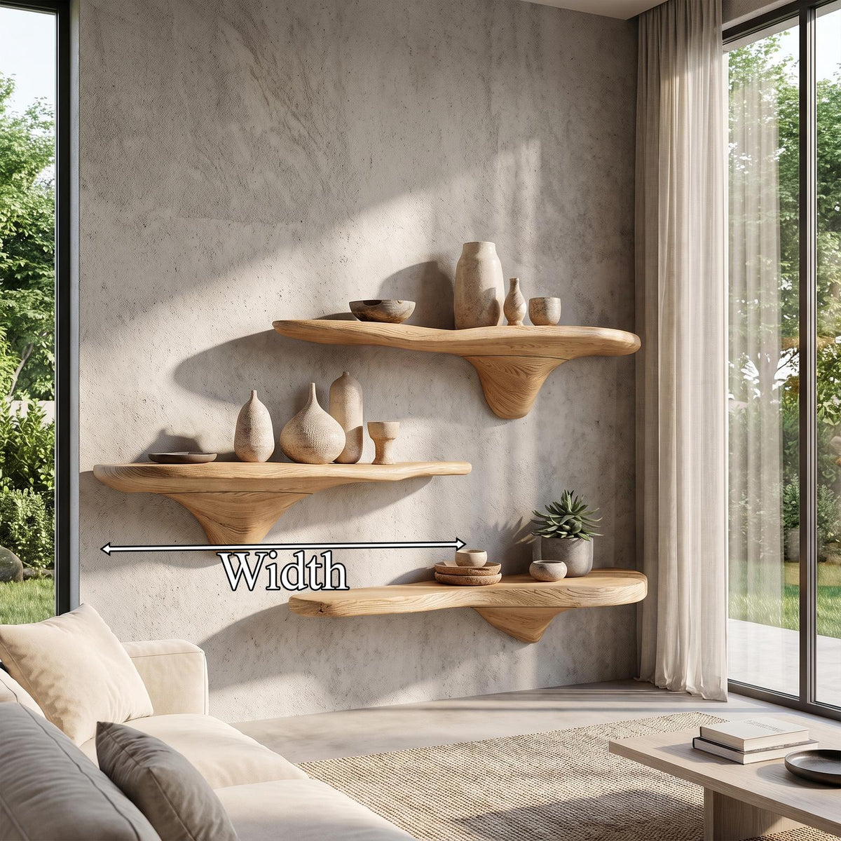 Rustic Mushroom Wall Shelf Entryway